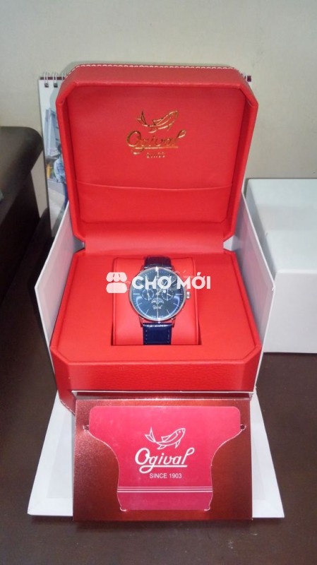 Đồng hồ Ogival Nam Xanh navy 38mm