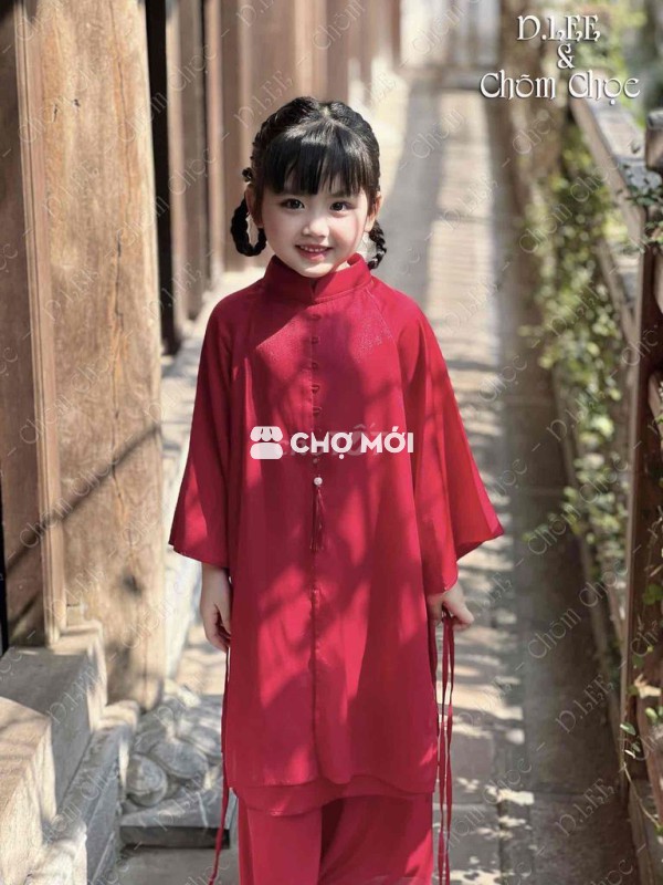 Áo dài Nữ D.LEE & Chõm Choẹ Đỏ