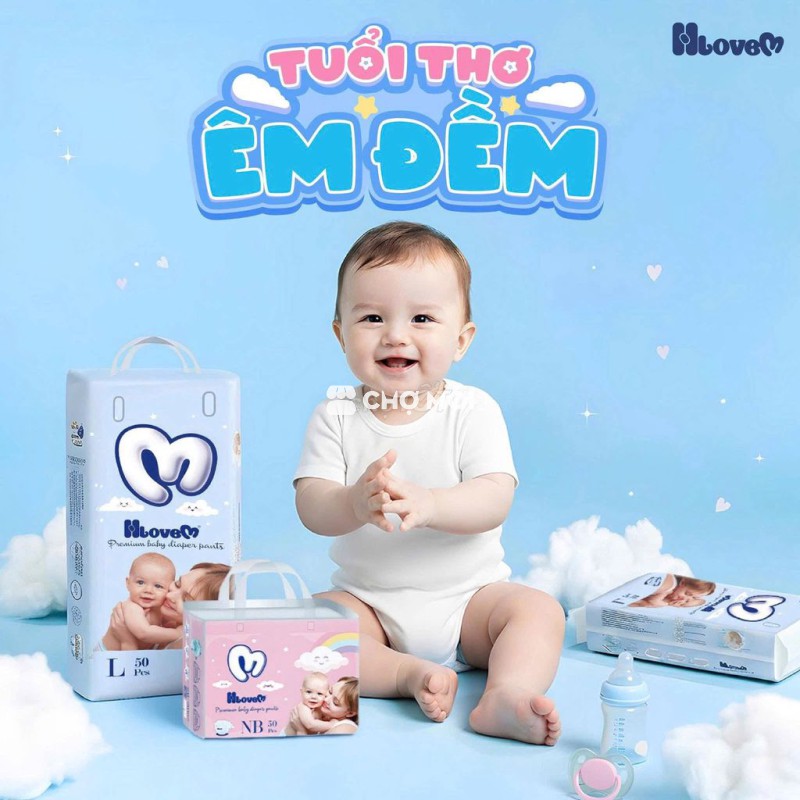 [Mua 1 bịch] Tã bỉm dán/quần HLoveM Việt Nam
