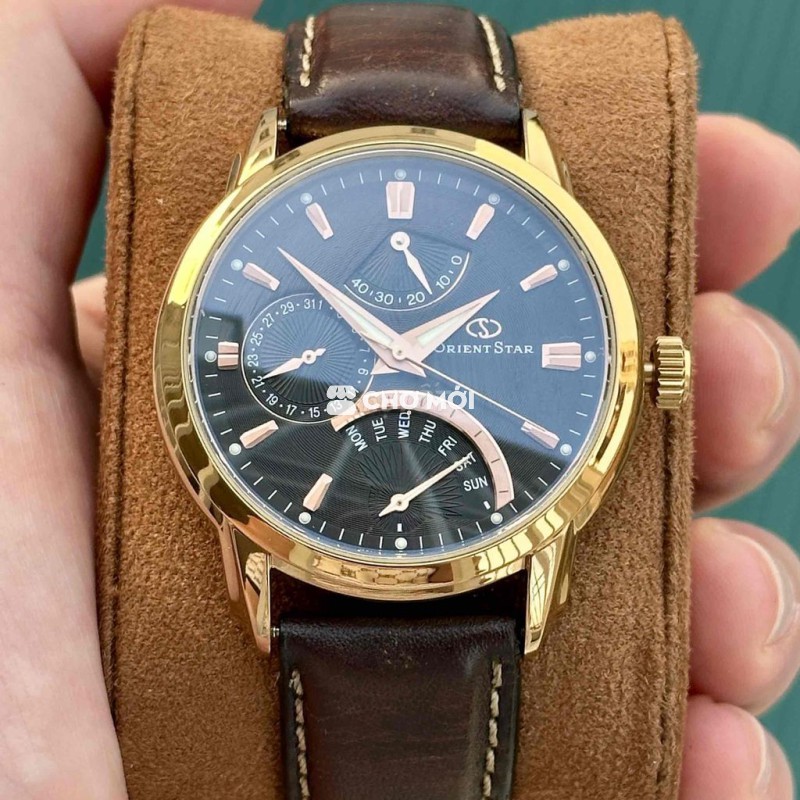 Đồng hồ Orient Star Retrograde vỏ vàng hồng
