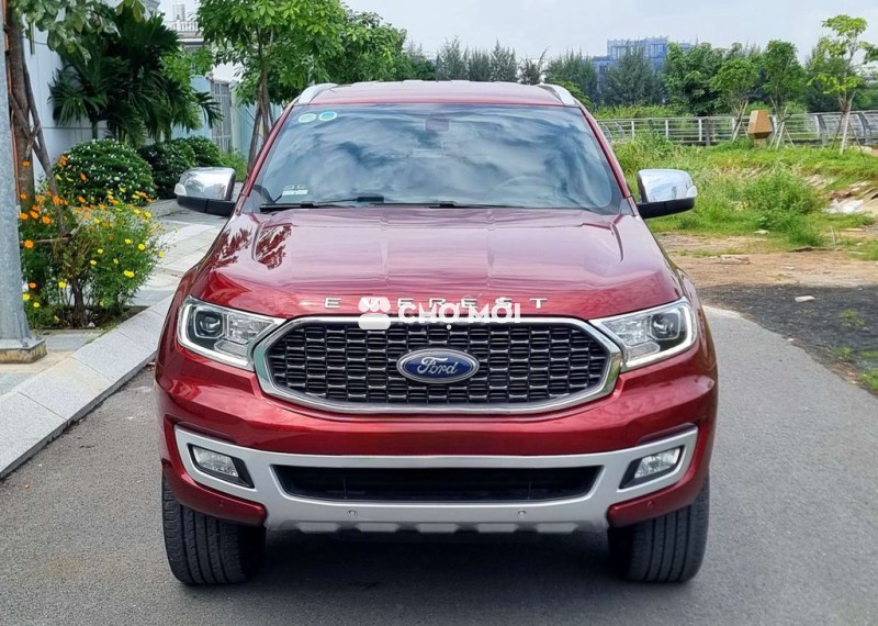 FORD EVEREST TITANIUM 2WD 2021, ĐỎ, 5V6 KM HT GÓP.