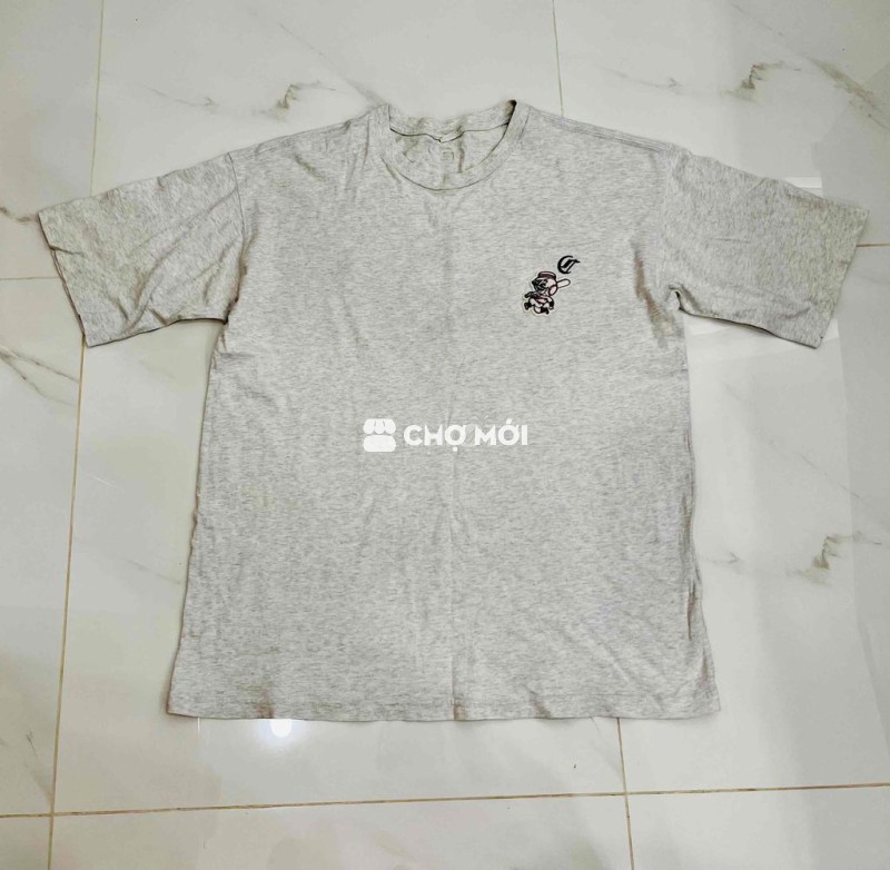 Dọn tủ áo thun MLB Nam Cotton Xám size L