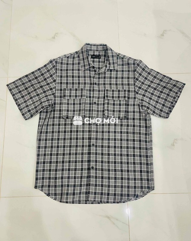 Dọn tủ ao sơ mi nam Look kẻ caro XL