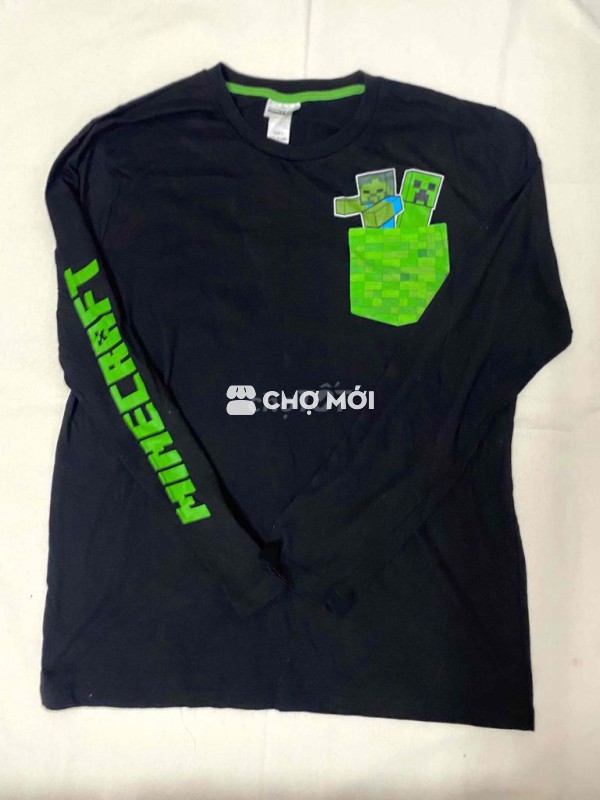 Áo sweater Minecraft Đen Freesize 99%