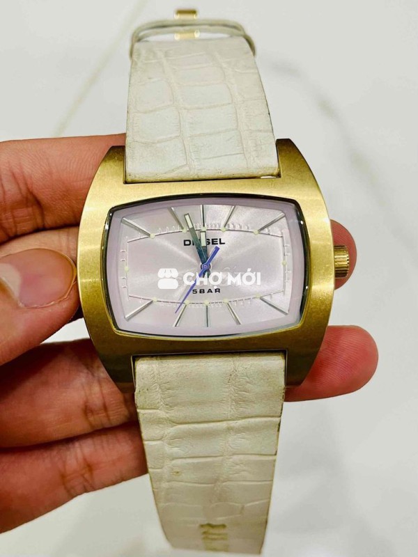 Đồng hồ Diesel dây da mặt tím nguyên zin 100%