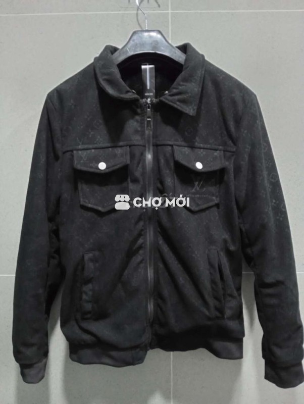Áo khoác nam vải đen