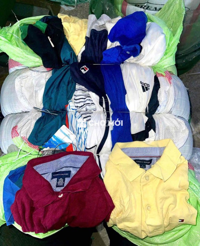 Áo polo vải tổng hợp Nhật Bản đã qua sử dụng