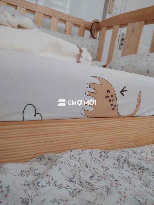 GIƯỜNG GHÉP + NỆM CAO SU NON CHO BÉ