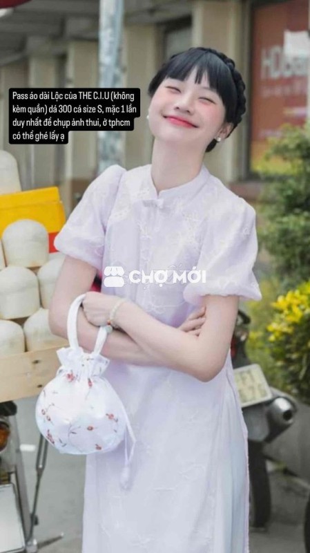 Áo dài THE C.I.U Nữ Trắng size S