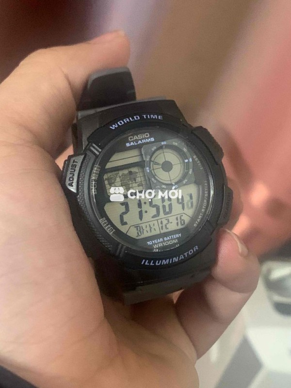 Đồng hồ đeo tay Casio Nam Đen Nhựa