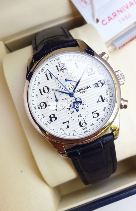 Siêu Phẩm CARNIVAL Đồng Hồ Cơ Nam Lịch Trăng Sao