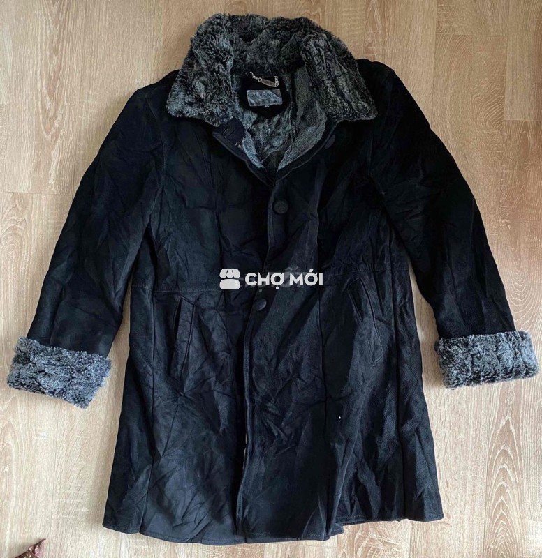 Áo khoác RAPISARDI Nữ Da lộn Đen