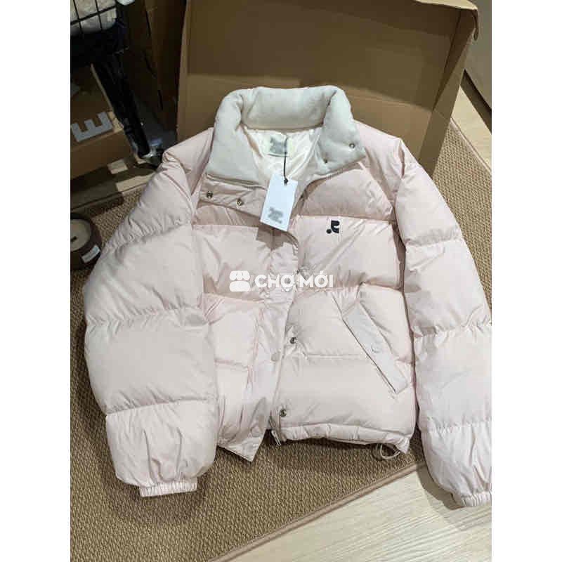 Áo khoác phao Nữ Hồng nhạt