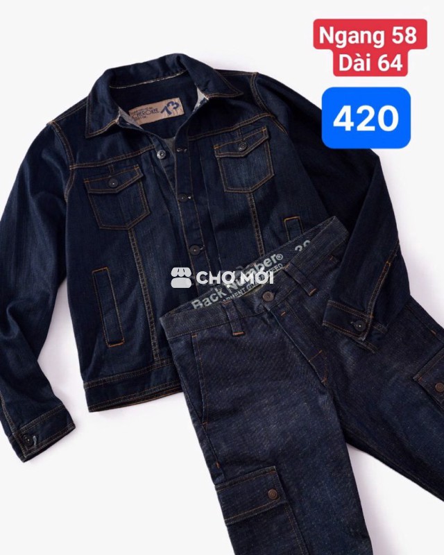 Áo khoác da nam da bò thật đen