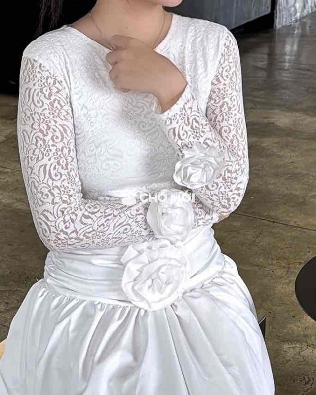 Áo váy nữ Ren Vải size 40-50kg