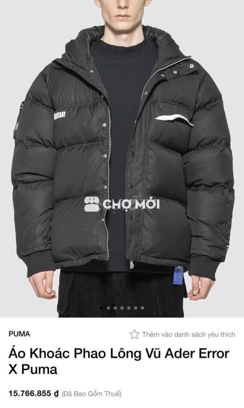 Áo khoác phao Puma Ader Error X Puma Nam S Đen