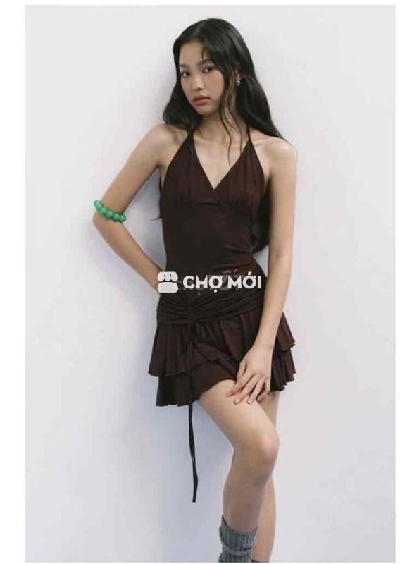 Váy Libe Nữ Thun Nâu size M