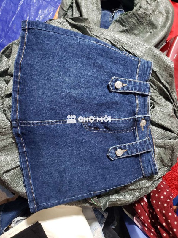 Chân váy nữ Vải bò Xanh đậm