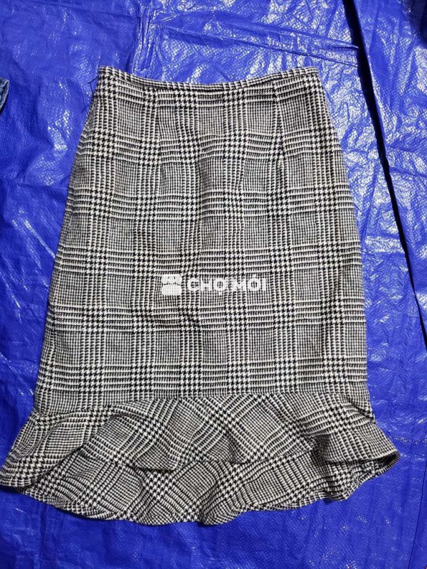 Chân váy đuôi cá nữ kẻ caro