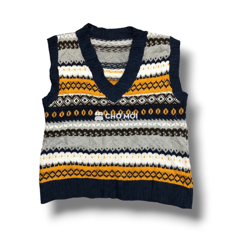 Áo gile len Vintage