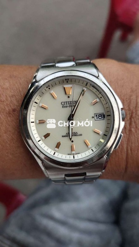 Đồng hồ Citizen Attesa Eco-Drive Nam Titanium Bạc