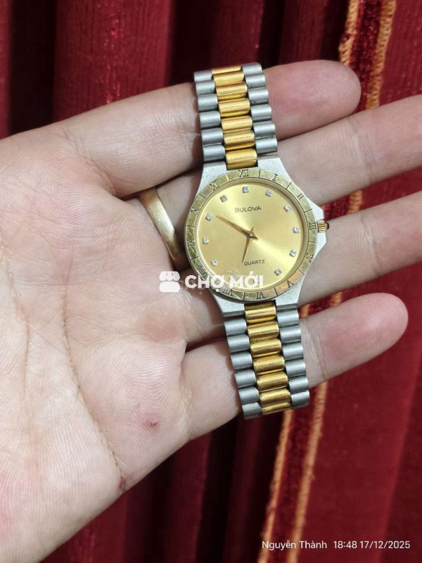 Đồng hồ Bulova Thụy Sĩ Vàng Bạc 32mm