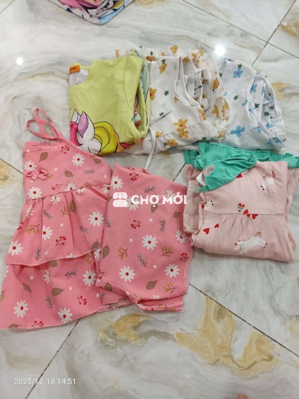 Cho đồ bộ bé gái dưới 20kg