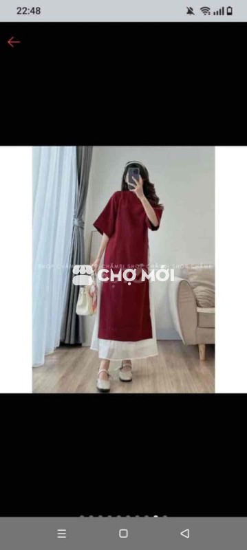 Pass Áo dài Nữ Đỏ đô Freesize