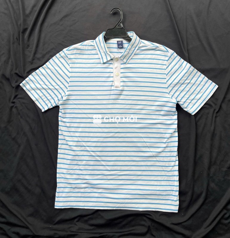 🔔 Áo thun GAP sz L - trắng sọc xanh - FREE SHIP