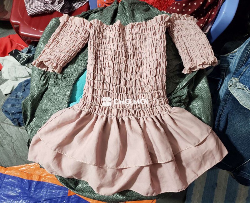 Đầm Nữ Vải thun Hồng nhạt