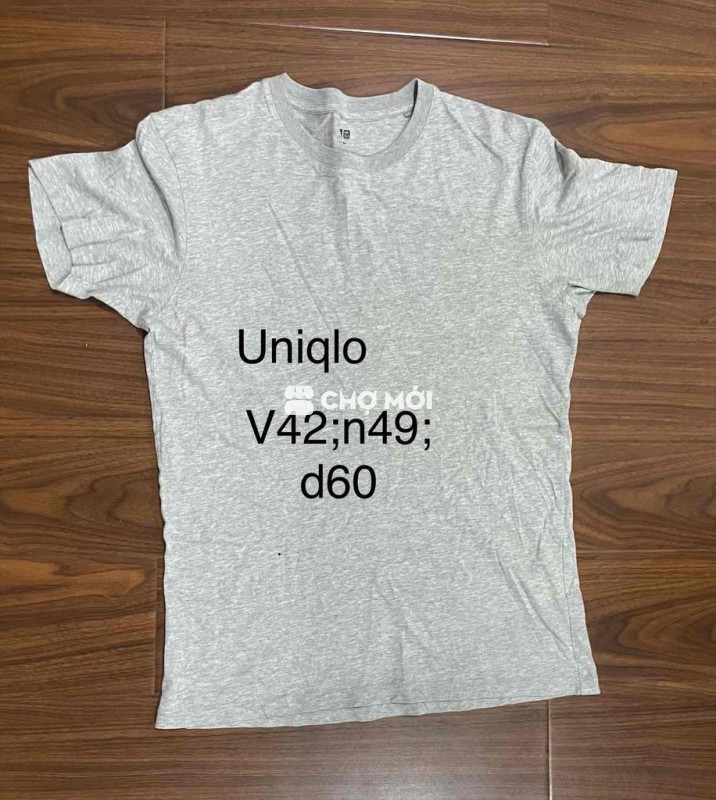 Áo thun Uniqlo Cotton S Xám nhạt