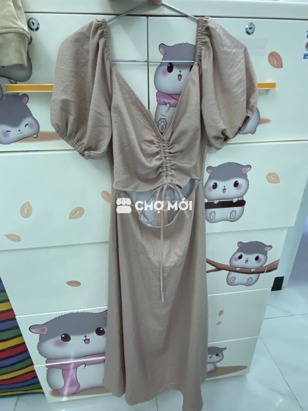Đầm nữ Nâu nhạt Freesize Mới 99%