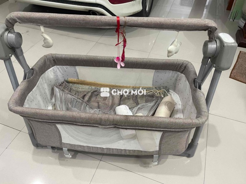 Nôi điện trẻ em màu Xám