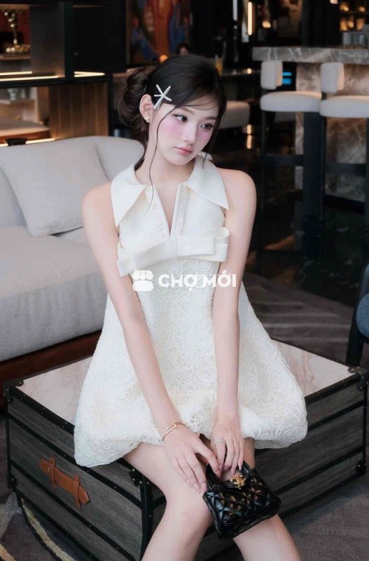 Váy LAGOM chính hãng Ren Nữ Trắng kem sz M