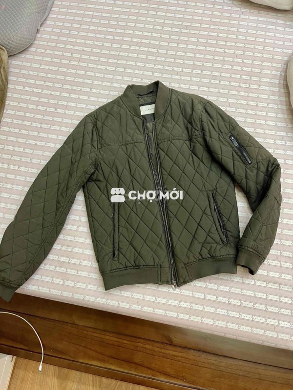 Áo khoác Zara nam 2 lớp trần quả trám