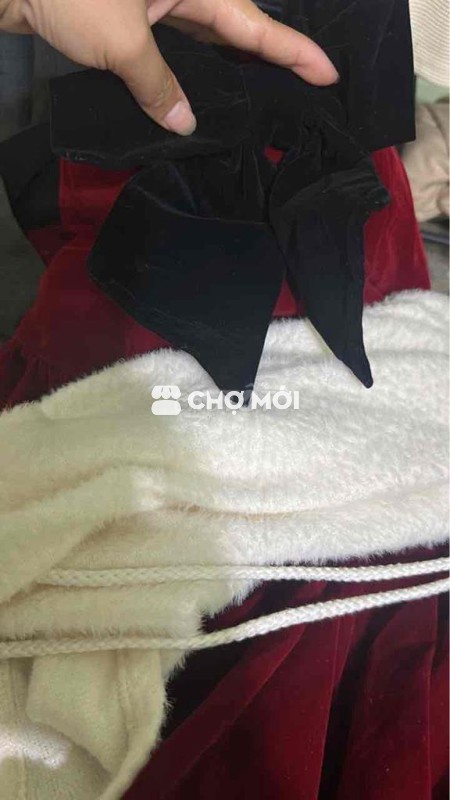 Váy Nữ Đỏ Trắng Đen size M