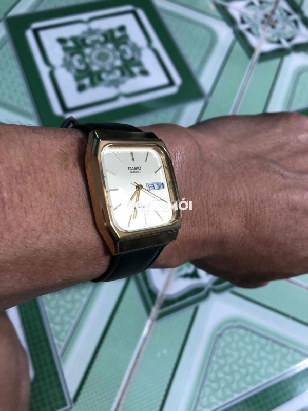 Đồng hồ Casio MQ-519 Nam dây da vàng