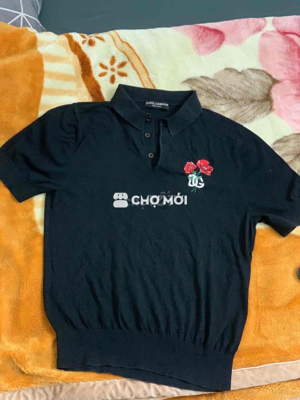 Áo polo Dolce & Gabbana nam len đen