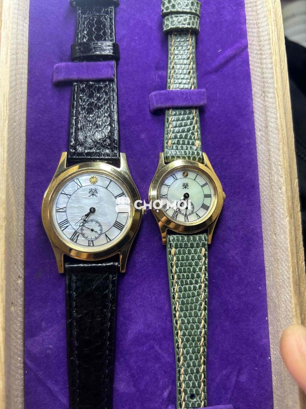 Đồng hồ đeo tay Bạc đúc mạ vàng nam nữ full hộp