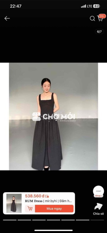 Đầm xòe Nữ Vải mềm mại Thanh lịch