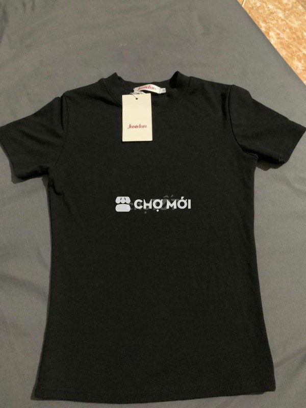 Áo thun Justdun Nữ Đen Vải thun