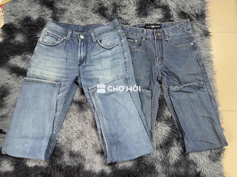 Quần bò nam Vải bò size 28-29 Xanh