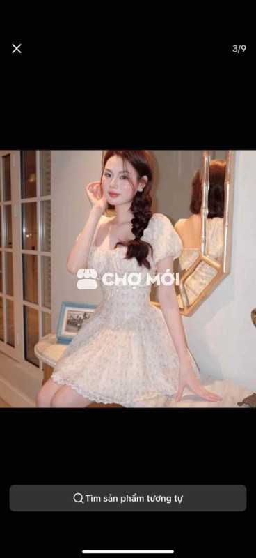 Váy nữ xòe bồng họa tiết hoa