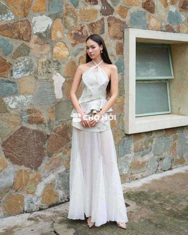 Đầm Caleelilou Voan Trắng Nữ