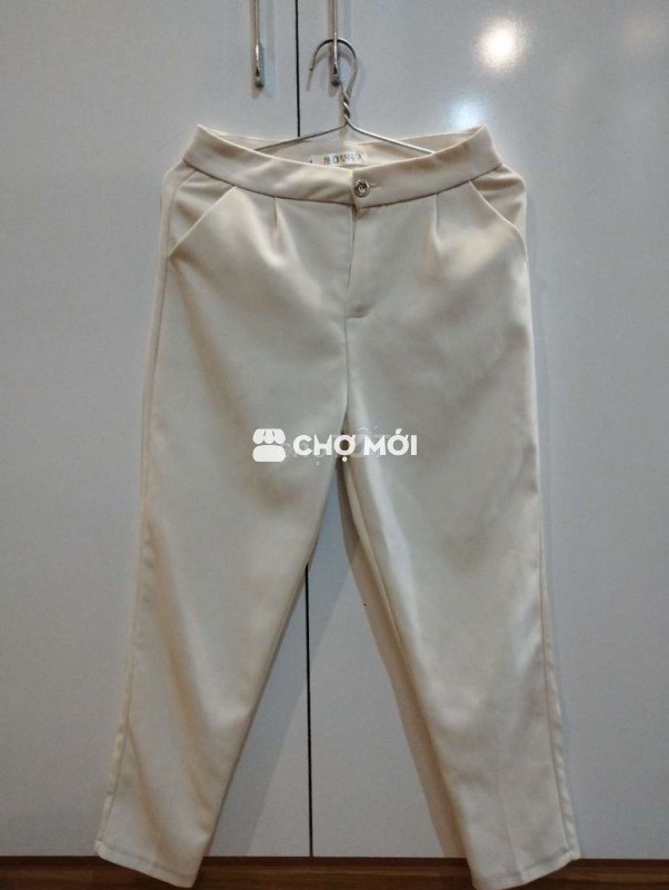 Quần tây nữ Vải màu Kem size M