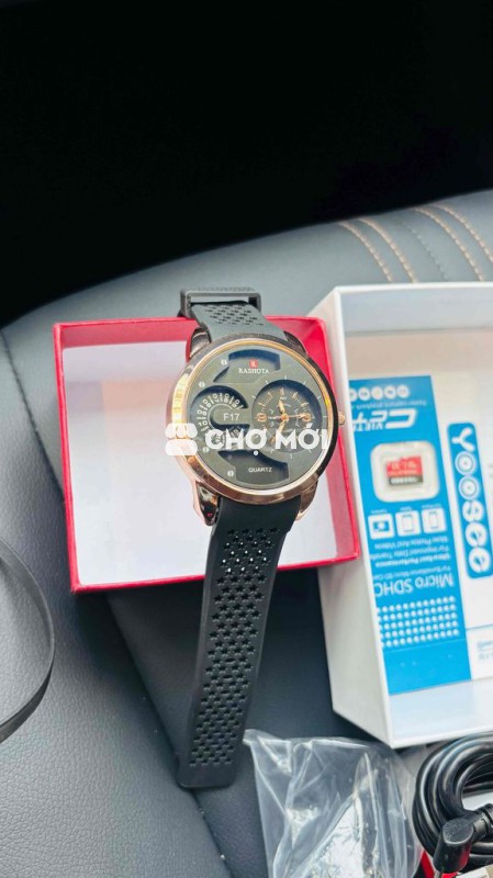 Đồng hồ RASHOTA Nam dây cao su Đen