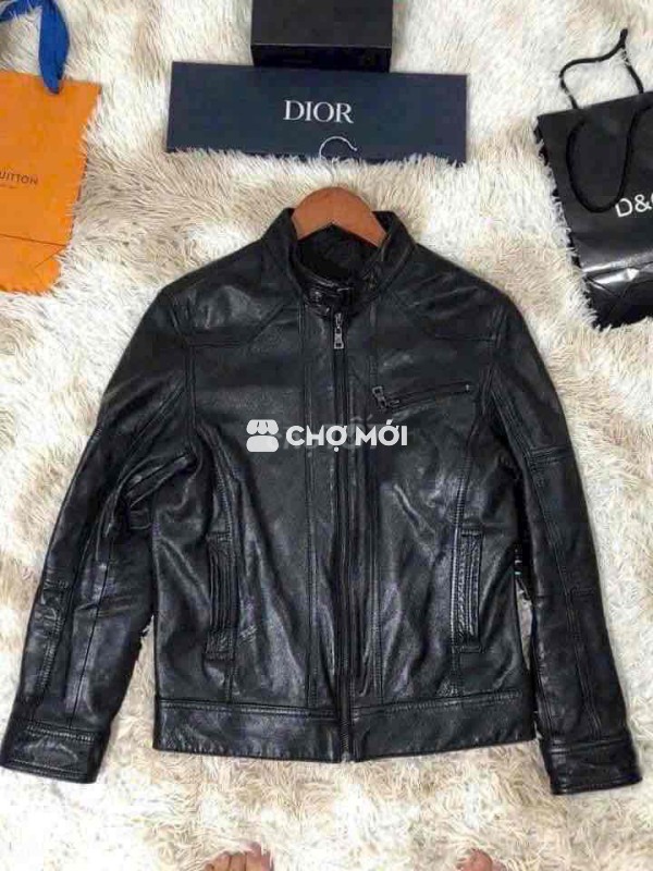 Áo khoác da PRADA nam da cừu size 48