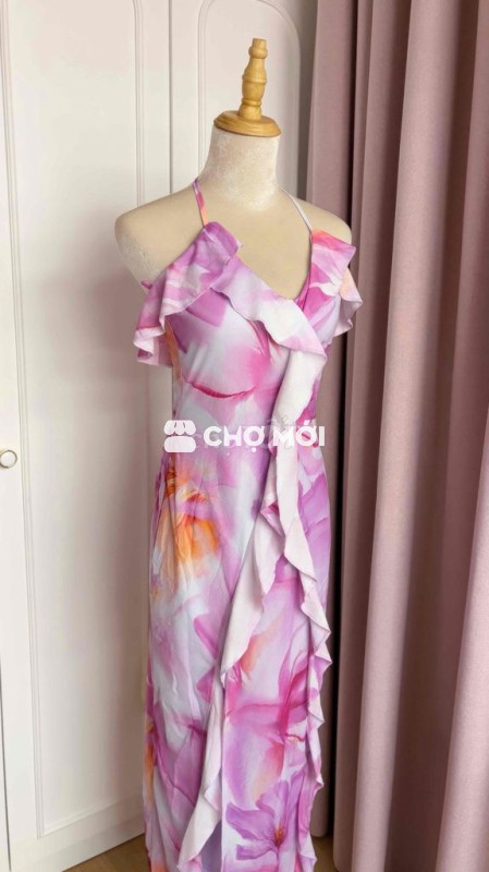 Đầm Đi Biển Hoạ tiết Hoa