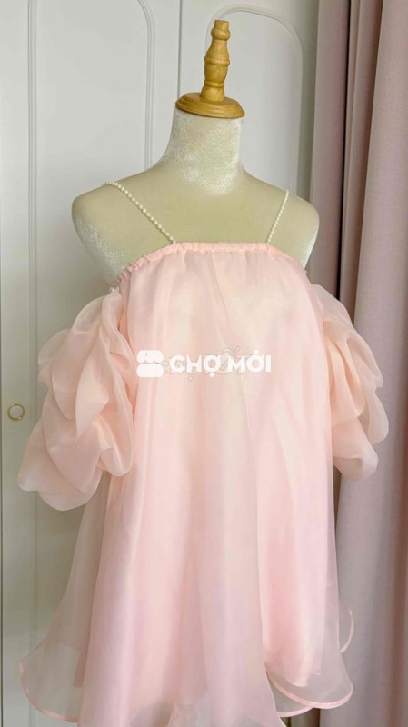 JOLIE DRESS - VÁY DÂY CƯỜM NGỌC VOAN KÍNH TAY BỒNG