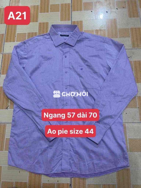 Áo sơ mi Pie Nam Tím size 44